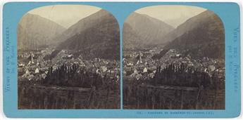 (BRITISH ISLES & EUROPE) Group of 90 stereo views, comprising 50 topographic scenes of England and Scotland, 30 of the French coast and